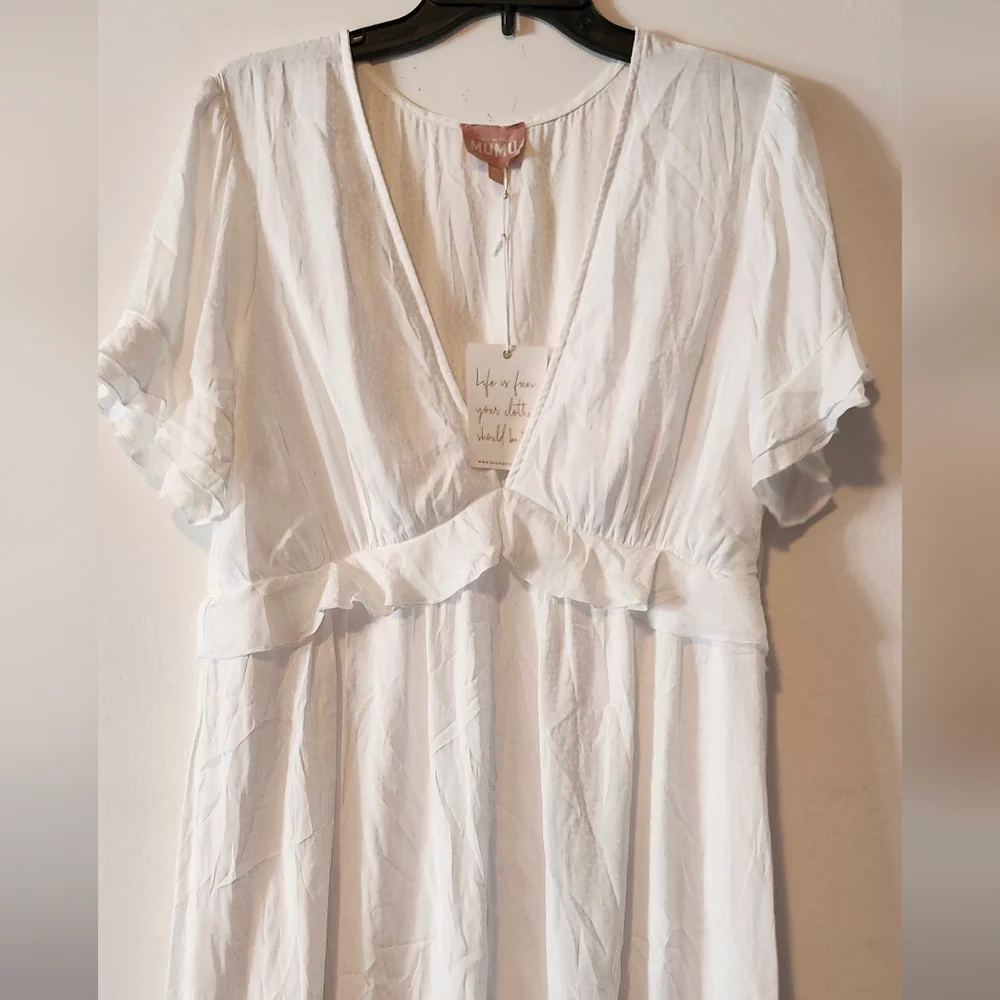 Show Me Your Mumu White Ruffle Dress - Picture 3 of 6